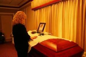 Cindy Zarzycki's coffin with childhood friend, Cindy