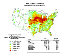 Atrazine usage in US