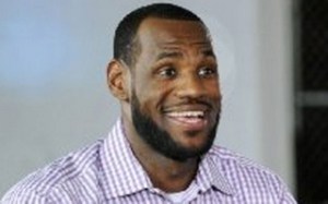 Lebron James smiling as he leaves Cleveland for sunny Miami